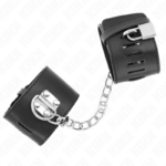 Polso Fisso Con Catena 30 Cm E Chiusura Lucchetto Nero Regolabile 16-23 Cm X 5,5 Cm - Kink - immagine 2