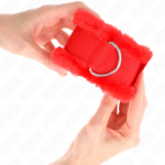 Poggipolso Foderato In Pelliccia Rosso Regolabile 17-31 Cm X 7 Cm - Kink - immagine 3