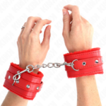 Poggipolsi Premium Imbottiti In Pelliccia Rossi Con Cintura Rossa Regolabile 17-29 Cm X 6 Cm - Kink - immagine 4