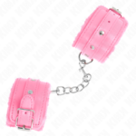 Poggipolsi Premium Rivestiti In Pelliccia Rosa Con Cintura Rosa Regolabile 17-29 Cm X 6 Cm - Kink - immagine 2