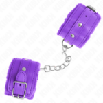 Poggipolsi Premium Imbottiti In Pelliccia Viola Con Cintura Viola Regolabile 17-29 Cm X 6 Cm - Kink - immagine 2