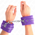 Poggipolsi Premium Imbottiti In Pelliccia Viola Con Cintura Viola Regolabile 17-29 Cm X 6 Cm - Kink - immagine 4