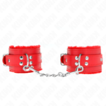 Resistenza Da Polso Imbottita In Pelliccia Rosso Con Cintura Rossa Regolabile 17-29 Cm X 6 Cm - Kink