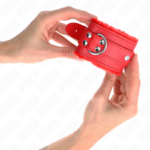 Resistenza Da Polso Imbottita In Pelliccia Rosso Con Cintura Rossa Regolabile 17-29 Cm X 6 Cm - Kink - immagine 4