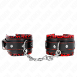 Poggipolsi Imbottiti In Pelliccia Rosso/Nero Regolabile 17-29 Cm X 6 Cm - Kink