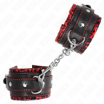 Poggipolsi Imbottiti In Pelliccia Rosso/Nero Regolabile 17-29 Cm X 6 Cm - Kink - immagine 2