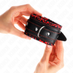 Poggipolsi Imbottiti In Pelliccia Rosso/Nero Regolabile 17-29 Cm X 6 Cm - Kink - immagine 3