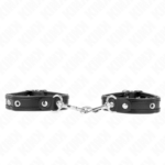 Mini Braccialetti Neri Con Borchie Regolabili 16-22 Cm X 2 Cm - Kink