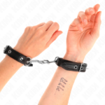 Mini Braccialetti Neri Con Borchie Regolabili 16-22 Cm X 2 Cm - Kink - immagine 4