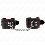 Resistenza Da Polso Nera Con Fodera Rossa Regolabile 20-28 Cm X 5,5 Cm - Kink