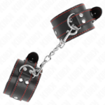 Resistenza Da Polso Nera Con Fodera Rossa Regolabile 20-28 Cm X 5,5 Cm - Kink - immagine 2