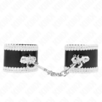 Polso Nero Con Pizzo Decorato Bianco Regolabile 20-23 Cm X 5,5 Cm - Kink