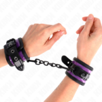 Resistenza Da Polso In Neoprene Viola Chiaro Regolabile 21-28 Cm X 5 Cm - Kink - immagine 3
