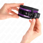 Resistenza Da Polso In Neoprene Viola Chiaro Regolabile 21-28 Cm X 5 Cm - Kink - immagine 4