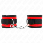 Tenuta Da Polso In Nylon Hook&Loop Rosso-Nero Modello 2 Regolabile 18-35 Cm X 6 Cm - Kink