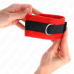 Polsini In Pelliccia Per Principianti Nero-Rosso 30 X 7 Cm - Kink - immagine 3