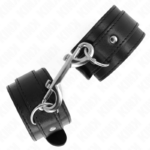 Potenziale Da Polso Fila Di Rivetti Singola Nera Regolabile 17-28 Cm X 5 Cm - Kink - immagine 2