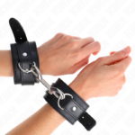 Potenziale Da Polso Fila Di Rivetti Singola Nera Regolabile 17-28 Cm X 5 Cm - Kink - immagine 4