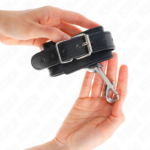 Tenuta Da Polso-Fila Di Rivetti Singola E Fibbia Grande Nera Regolabile 17-28 Cm X 5 Cm - Kink - immagine 3