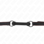 Bone Gag Con Cinturino In Similpelle Nero Regolabile 41-57 Cm - Kink - immagine 3