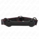 Bone Gag Con Cinturino In Similpelle Nero Regolabile 41-57 Cm - Kink