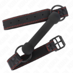 Bone Gag Con Cinturino In Similpelle Nero Regolabile 41-57 Cm - Kink - immagine 2