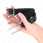 Gancio In Metallo 11.5 Cm Con Cinturino In Similpelle Regolabile 39-58 Cm X 2 Cm - Kink - immagine 3