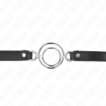 Bavaglio Con O-Ring Multipli 5 Cm Nero 63 X 2,5 Cm - Kink - immagine 3