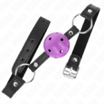 Palla Dura Cava Viola 4.5 Cm Bavaglio 63.5 X 2 Cm - Kink - immagine 2
