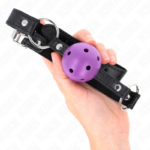 Palla Dura Cava Viola 4.5 Cm Bavaglio 63.5 X 2 Cm - Kink - immagine 4