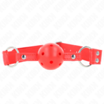 Ball Gag Completo Rosso Cavo Duro 62 X 2 Cm - Kink