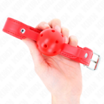 Palla Traspirante Rossa 4,5 Cm Bavaglio 65 X 2,5 Cm - Kink - immagine 3