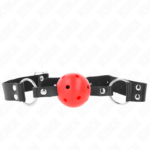 Palla Traspirante Bavaglio 4 Cm Con Doppio Rivetto Rosso 62,5 X 2,5 Cm Regolabile 42-58 Cm - Kink