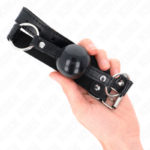 Palla In Tpe Nera 4 Cm Gag 60 X 2 Cm - Kink - immagine 4