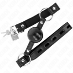 Palla In Tpe Nera 4 Cm Gag 60 X 2 Cm - Kink - immagine 2