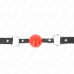 Ball 4 Cm Gag Con Serratura Sfera Rossa Cinturino Nero 60 X 2 Cm - Kink