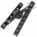 Ball Gag 4 Cm Con Rivetto Punta E Chiusura A Scatto 65 X 2 Cm - Kink - immagine 2