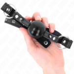 Ball Gag 4 Cm Con Rivetto Punta E Chiusura A Scatto 65 X 2 Cm - Kink - immagine 4