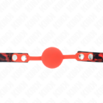Modello 2 Palla In Silicone 4 Cm Gag Con Serratura 60 X 2 Cm - Kink - immagine 3