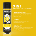 Olio Da Massaggio Premium Effetto Calore Sapore Pina Colada 3 In 1 - 100 Ml - Bruma - immagine 4