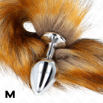 Plug Anale Misura M 8 X 3,5 Cm Con Coda Sintetica 40 Cm Marrone - Kink - immagine 4