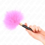 Piume Tickle In Metallo Oro Fucsia 18 Cm - Kink - immagine 4