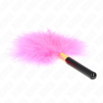 Piume Tickle In Metallo Oro Fucsia 18 Cm - Kink - immagine 2