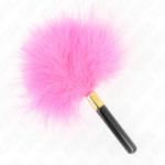 Piume Tickle In Metallo Oro Fucsia 18 Cm - Kink