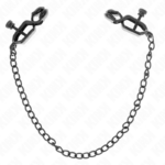 Morsetti Per Capezzoli A Catena Piatta Nera 30 Cm - Kink