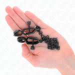 Morsetti Per Capezzoli A Catena Piatta Nera 30 Cm - Kink - immagine 4