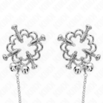Pinze Per Capezzoli A Fiore In Metallo Con Catena - Kink - immagine 2