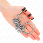 Pinze Per Capezzoli Tripli E Clit Con Catena Modello 1 - Kink - immagine 3