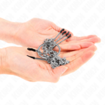 Pinze Per Capezzoli Tripli E Clit Con Catena Modello 1 - Kink - immagine 4