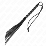 Mini Frusta In Silicone Con 6 Perline Nere 26 Cm - Kink - immagine 5